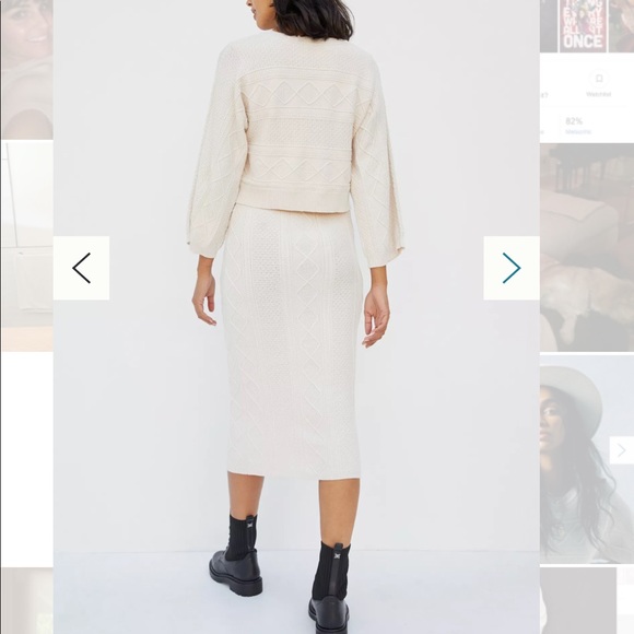 Current Air Hayden Sweater Dress Cream 